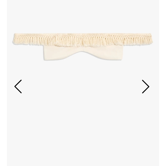 SALE - WEWOREWHAT fringe trim bikini top 🤍 - Picture 3 of 5